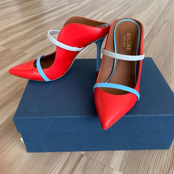 MALONE SOULIERS Flame Red, Ice, Blue high heels - Picture 5 of 5